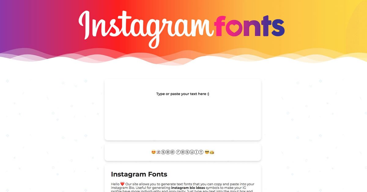 Instagram 字體 / 免費特別字型